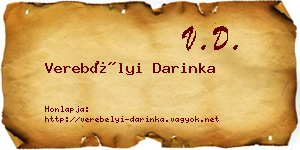 Verebélyi Darinka névjegykártya